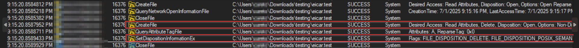 Borrado de fichero con privilegios de System